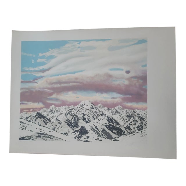 1980 Jon D'Orazio, Sky Over Mountain, Lithograph, Signed and Numbered Artist Proof #1 For Sale