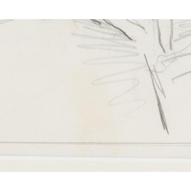 Gray James L. Bruch 1960s “The Bored Reader” Graphite Drawing For Sale - Image 8 of 8