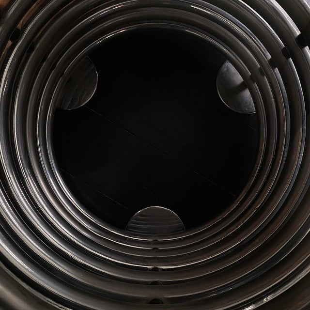 Chrome 1970s Italian Modernist Round Chrome Dining Table For Sale - Image 8 of 13