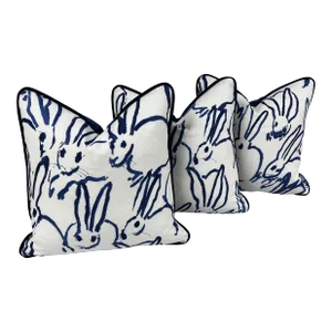 Contemporary Hutch Bunnies Pillows- Set of 3
