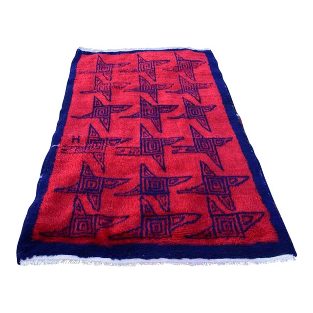 Vintage Angora Mohair Tulu Rug 3'9'' X 5'12'' For Sale