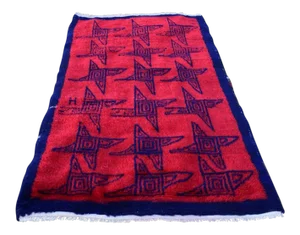 Vintage Angora Mohair Tulu Rug 3'9'' X 5'12''