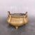 Brass Vintage Solid Brass Incense Burner, Yuanbao Ears & Tripod Feet, Melon Shaped Chinoiserie Censer for Altar and Table Decor For Sale - Image 8 of 9