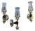 Brass Wall Sconces attributed to John Devoluy, 1950s, Set of 3 For Sale