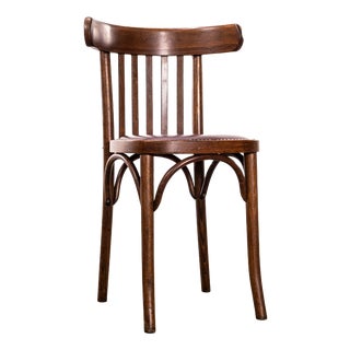 Classic Bistro Red Upholstered Dining Chairs, 1950s For Sale