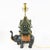 Vintage Hand-Painted Dark Green Elephant Lamp With Pagoda Design For Sale In New York - Image 6 of 11