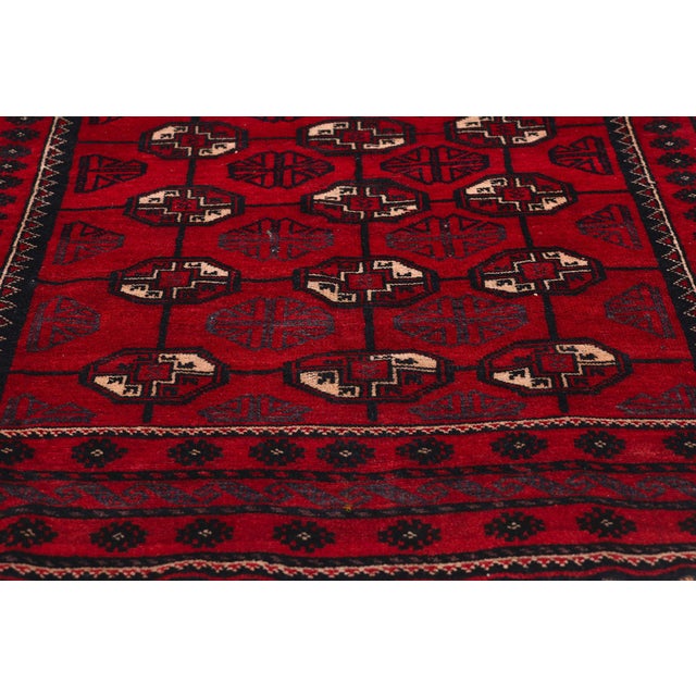 Early 20th Century Antique Persian Turkoman Rug - 04'05 X 07'00 For Sale - Image 5 of 10