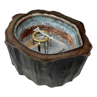 Japanese Hibachi in Copper and Wood, Set of 6 For Sale