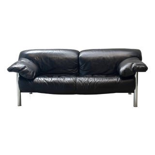 Black 3-Seater Sofa by Pierluigi Cerri for Poltrona Frau, Italy, 1990s For Sale