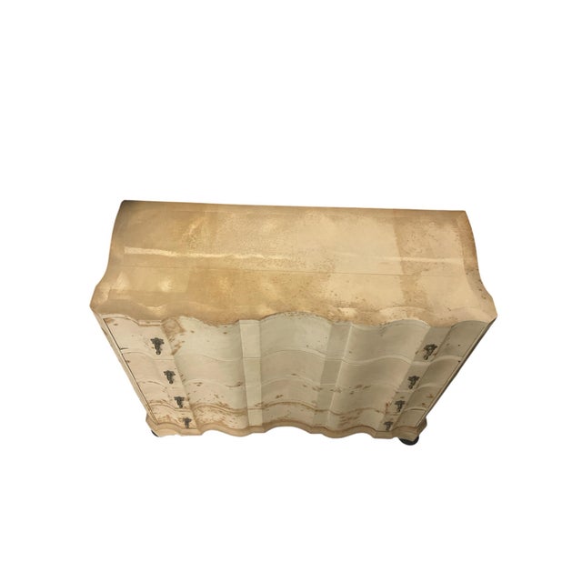 Art Deco 1940s Designer Serpentine Chest of Drawers Attributed to Frances Adler Elkins For Sale - Image 3 of 6
