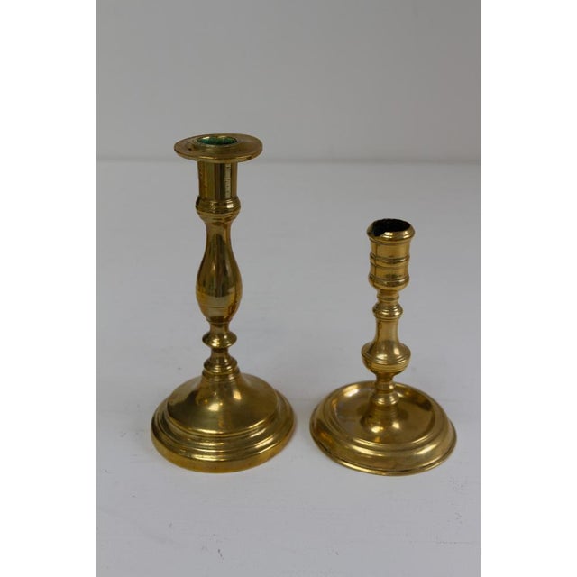 Antique Baroque Danish Brass Candlesticks, Set of 6 For Sale - Image 4 of 18