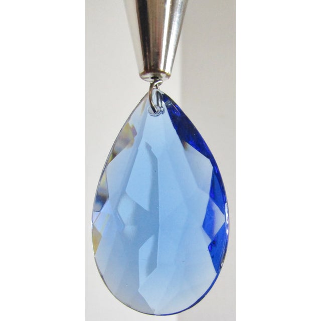 1980s Schonbek Rhiannon 6 Light Sapphire Chandelier For Sale - Image 12 of 12