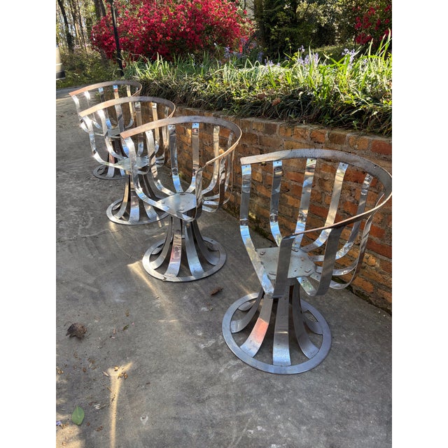 Mid-Century Modern Herbert Saiger for Russell Woodard Mid Century Modern Swivel Chairs - Set of 4, Attributed For Sale - Image 3 of 10