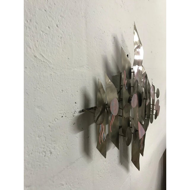 Late 20th Century Postmodern Aluminium Wall Sculpture, Signed For Sale - Image 5 of 9