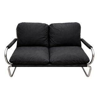 Chrome 2-Seater Sofa by Johan Bertil for Ikea, 1970s For Sale