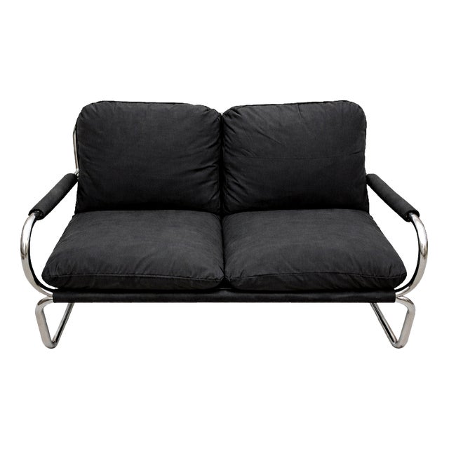 Chrome 2-Seater Sofa by Johan Bertil for Ikea, 1970s For Sale