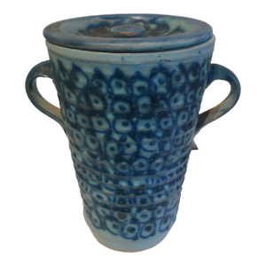 1960s Studio Ceramics Jt Abernathy Blue Lidded Jar