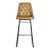 Matthew Izzo Home Verona Vintage Tufted Leather and Iron Base Counter Stool For Sale