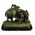Bronze Antique Cast Bronze Elephant Hunt Scene With Lion Antonio Amorgasti Belgium 1925 For Sale - Image 8 of 15