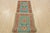 Kazak Runner 2’7” X 9’6” Blue Wool Tribal Hand-Knotted Oriental Rug For Sale - Image 11 of 12