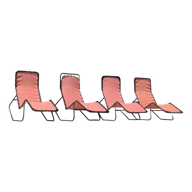 Long Chairs Barwa by J.Waldheim and E.Bartolucci, 1950, Set of 4 For Sale