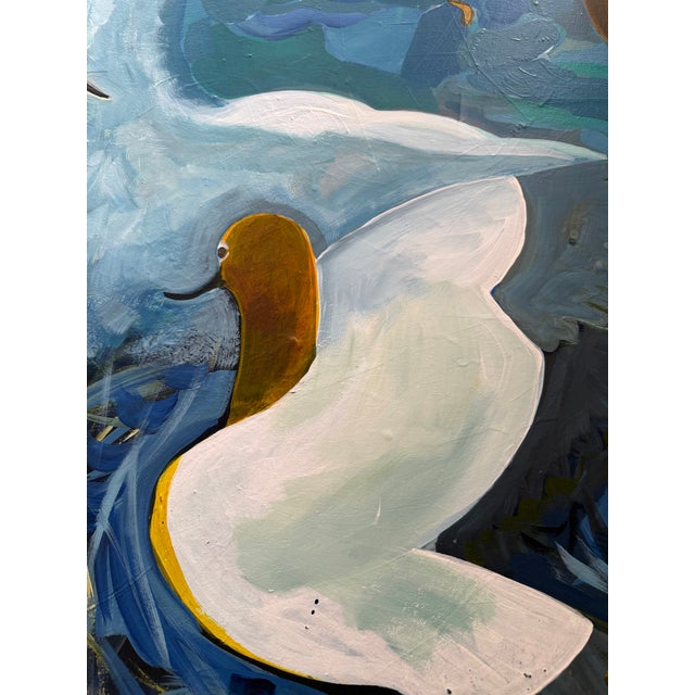2020s “Nosey Neighbors” a Swan Painting by LWren Walraven For Sale - Image 5 of 18