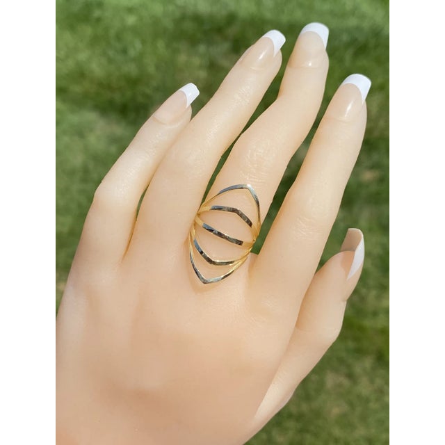 The School Lane: Yellow Gold Cocktail Statement Ring For Sale - Image 11 of 11