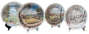 Seasonal Plates, Set of 4