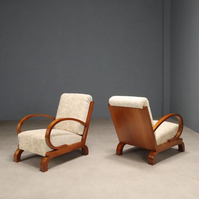 Art Deco Armchairs, 1930s, Set of 2 For Sale - Image 3 of 10