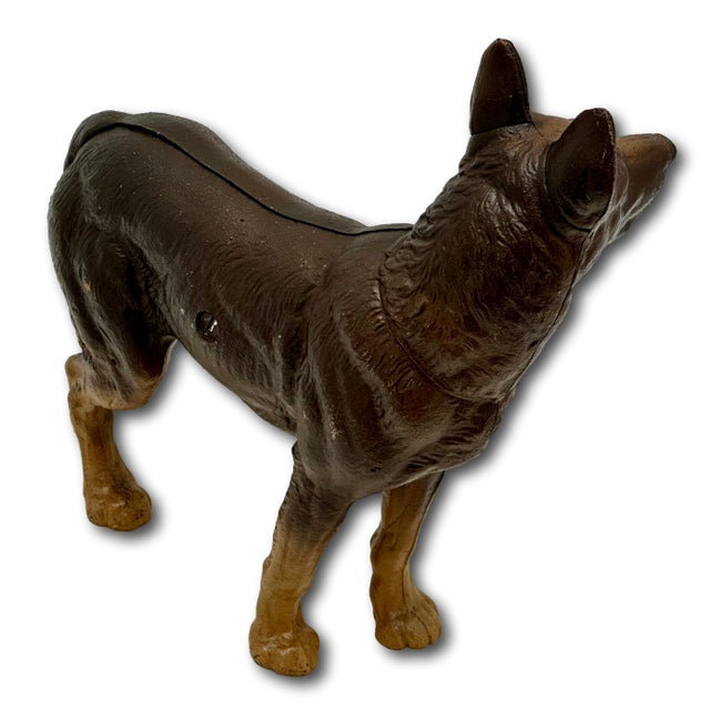 Excellent Vintage Hubley Manufacturing Co Usa Cast Iron German Shepherd Dog Doorstop - Circa 1930s For Sale - Image 11 of 18
