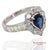 Gia Certified Platinum 900 Blue Sapphire and Natural Diamond Ring, Size 6.25 For Sale In New York - Image 6 of 13