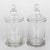French Provincial French Glass Apothecary Jars or Canister Pair For Sale - Image 3 of 5