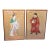 Pair of Antique Hand Painted Chinese Ancestral Portrait Paintings For Sale