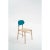 Set of 4, bokken chair, natural beech, Turquoise by Colé Italia with Bellavista/Piccini Dimensions: H.81,7 D.49 W.53,5 cm...