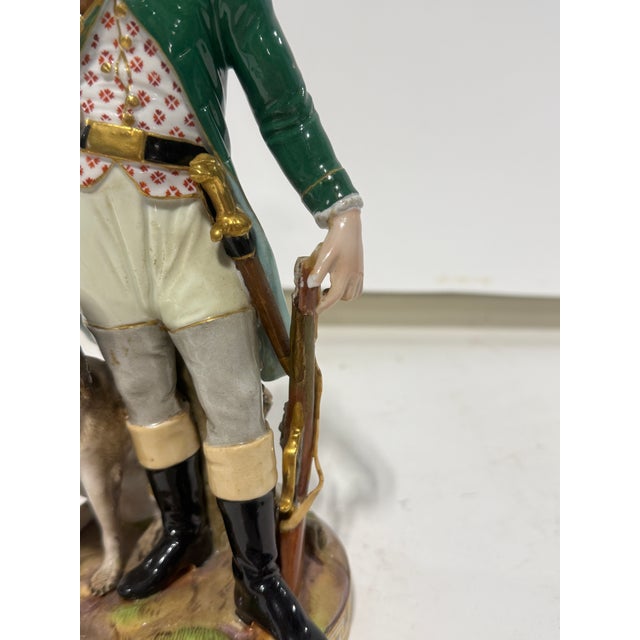 19th Century Rare Meissen Hunter With Dog Porcelain Figure Model J80 For Sale - Image 5 of 9