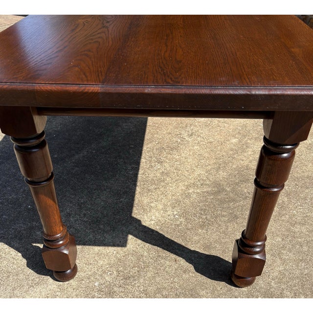 Dark French Country Farm Dining Table For Sale - Image 4 of 12