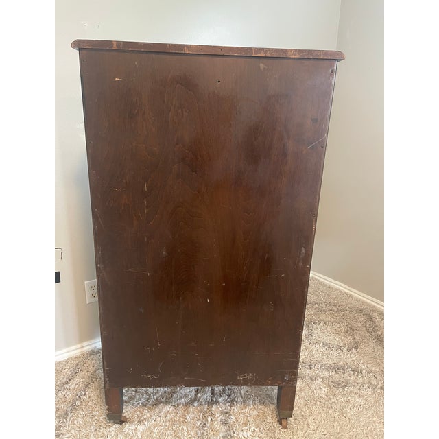 Mid-Century Hamilton Mfg. Co. Roll-Front Cabinet With Horizontal Tambour Doors For Sale - Image 4 of 12