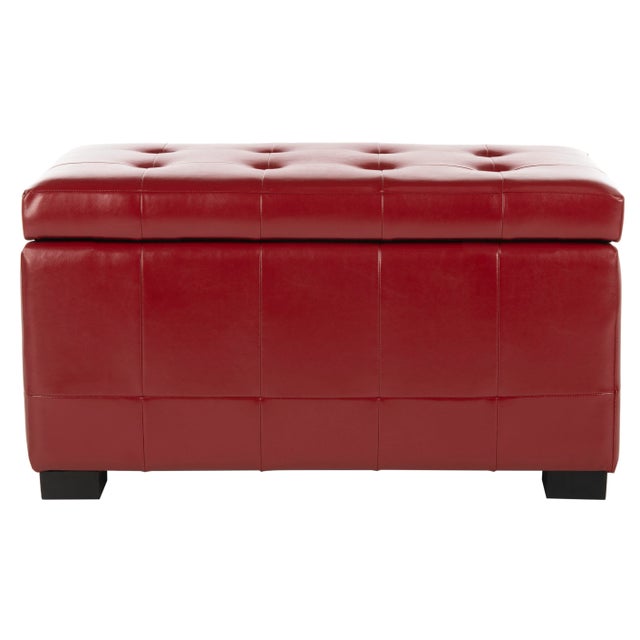 Storage Bench in Red & Black For Sale - Image 11 of 11