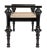 NOIR Indochine Spindle Leg Bench, Wood and Cane For Sale - Image 9 of 12