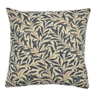 Willow Bough Blue Tapestry Cushion With Feather Filler - 46x46cm (18"x18") For Sale