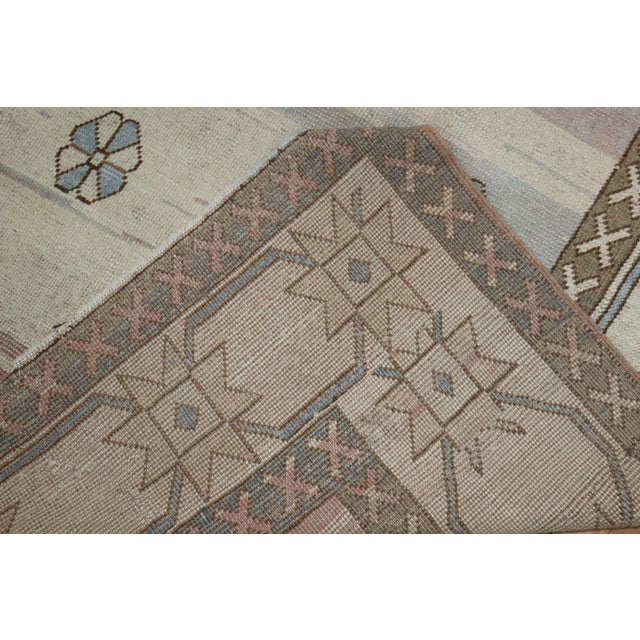 Textile Vintage Cream Blue Oversize Rug For Sale - Image 7 of 9