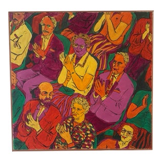 “Applause” – Expressive Contemporary Figurative Painting by Zhao, 1994 For Sale