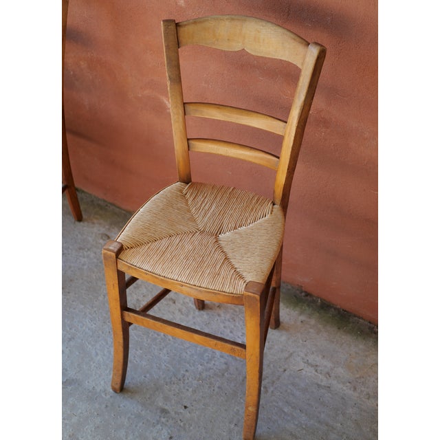 Vintage Mismatched Straw Chairs, 1950s, Set of 5 For Sale - Image 13 of 17