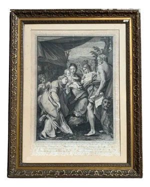 A. A. de Correggio, Virgin and Child, 1780, Engraving