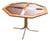Octagonal Brass & Glass Dining Table For Sale