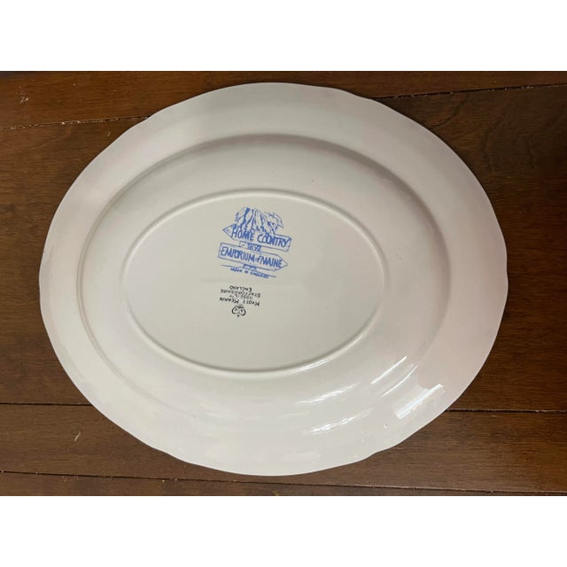 1980s Vintage Blue Country Scene Platter by Myott Staffordshire For Sale - Image 4 of 5