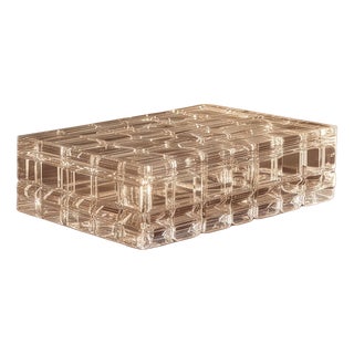 Vintage Italian Crystal Box by Colle, 1970s For Sale