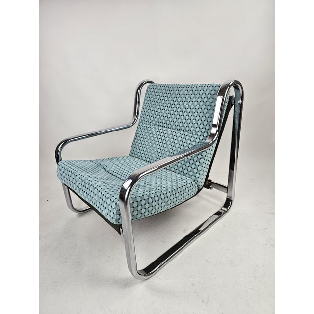 Vintage Italian Chairs in Chrome Frame, 1970s, Set of 2 For Sale - Image 12 of 18