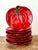 Vintage 1960s Italian Glazed Ceramic Tomato Plates - Set of 8 For Sale In West Palm - Image 6 of 12