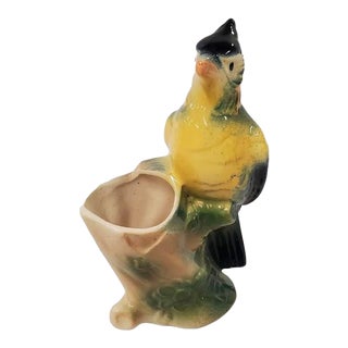 1940s Royal Copley Porcelain Bird Pen/Pencil Holder Vase For Sale